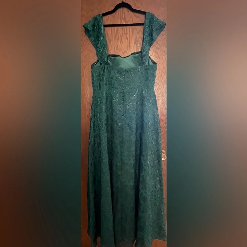 Azazie Dark Green Dress - Picture 2 of 5